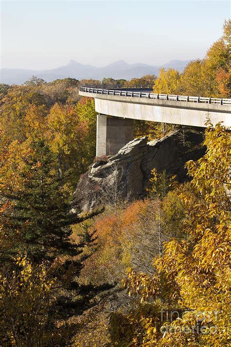 Blue Ridge Parkway Linn Cove Viaduct Fall Colors Photograph by Dustin K Ryan - Fine Art America