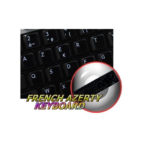 Buy REPLACEMENT FRENCH AZERTY KEYBOARD STICKERS BLACK BACKGROUND Online at desertcart SINGAPORE