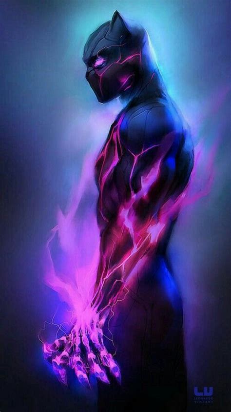 Vibranium Suit Black Panther Purple Suit - Draw-mathematical