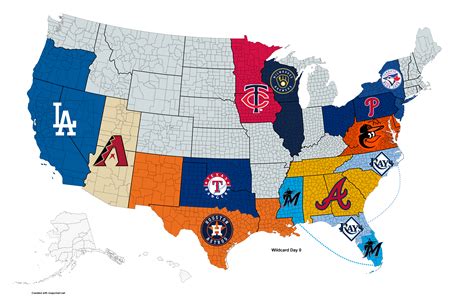 Postseason Imperialism - Starting Map | Wildcard Day 0 : r/baseball