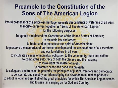 SAL Preamble Poster - AmericanLegionFlags.com