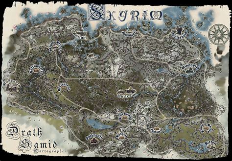 Drath Samid's map of Skyrim. by SamOfSuthSax on deviantART