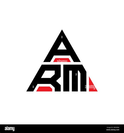 ARM triangle letter logo design with triangle shape. ARM triangle logo ...