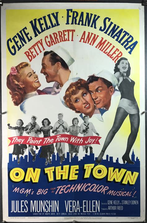 ON THE TOWN, Original Vintage Gene Kelly and Frank Sinatra Vintage ...