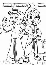 Chota Bheem Images For Coloring Pages sketch template