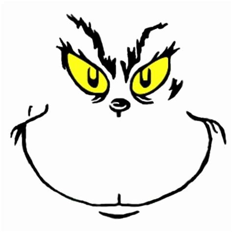 Grinch Face Clipart Luxury Grinch Face Template | Grinch face svg, Grinch stole christmas ...