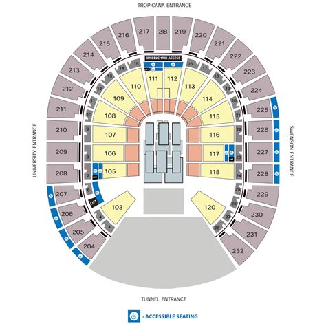 Thomas & Mack Center Seating Plan - Seating plans of Sport arenas around the World