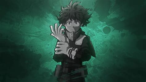 Deku Green Background HD My Hero Academia Wallpapers | HD Wallpapers | ID #83663