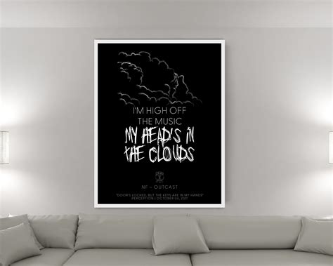 NF Perception Poster NF Art High off Head in the Clouds - Etsy