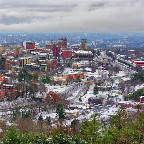 Asheville in the snow crop 2 of 2 Photograph by Jeremy Yoho - Fine Art America