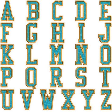 Varsity Two Color Monogram Machine Embroidery Font Alphabet Letters INSTANT DOWNLOAD pes dst 자수 ...