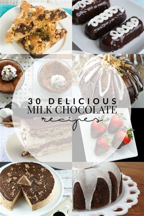 30 Milk Chocolate Recipes | Milk chocolate recipes, Chocolate milk, Dessert recipes easy