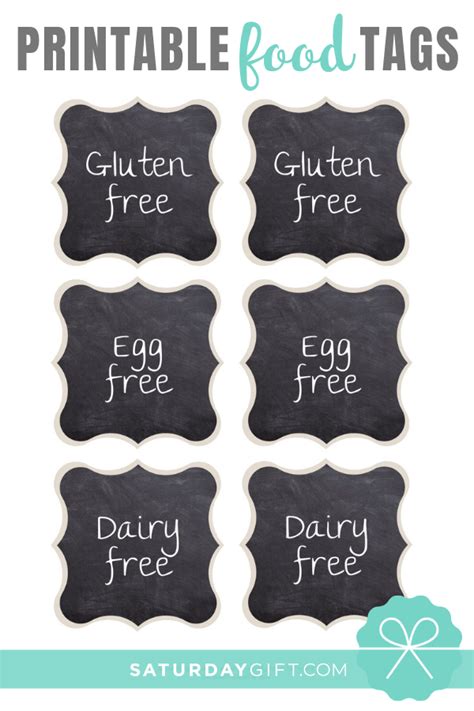 Chalkboard Buffet Food Labels (Printable) - Dairy free, vegan, gluten ...