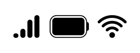 Premium Vector | Status bar icon Phone signal wifi battery icon Vector ...