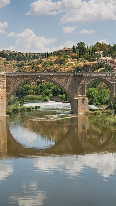 Wallpaper Spain, Toledo, city, bridge, trees, river 1920x1200 Picture ...