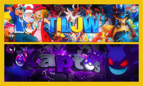 Design a pokemon banner or header, mascot banner by Extra_banner | Fiverr