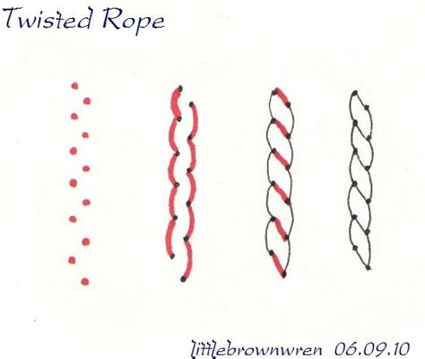 06.09.10 TWISTED ROPE in 2020 | Zentangle patterns, Zentangle drawings ...