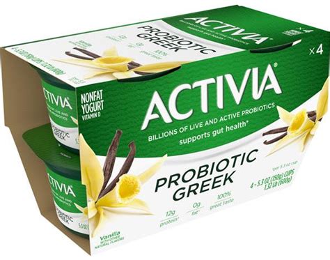 Danon Activia Nonfat Probiotic Vanilla Greek Yogurt , 4 x 5.3 oz — Goisco.com