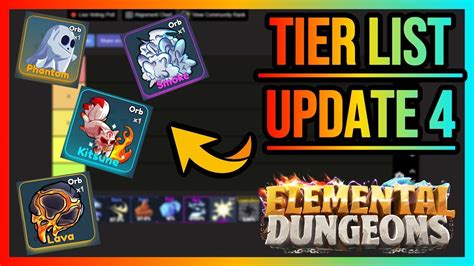 Update 4 Best Elements Tier List! | Elemental Dungeons - YouTube