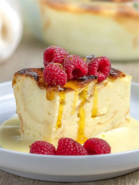 Custard Bread Pudding with Vanilla Sauce - Drive Me Hungry