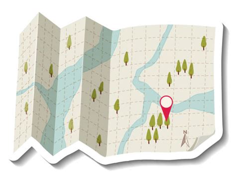 Folded Map Graphic Illustrations, Royalty-Free Vector Graphics & Clip ...