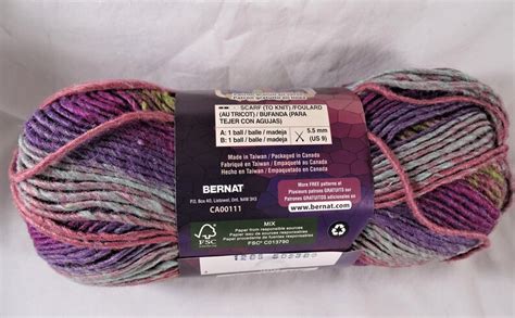 Bernat Yarn Mosaic Fantasy Knitting Knit Crochet Worsted | Etsy