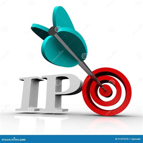 Ipo Initial Public Offering Arrow Target Stock Market Royalty Free ...