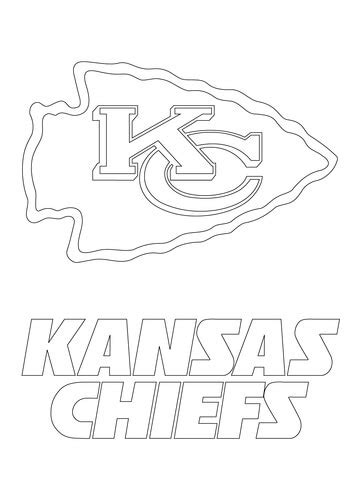 Kansas City Chiefs Logo coloring page | SuperColoring.com