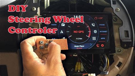 DIY car steering wheel controller switch with volume up/Down control - YouTube