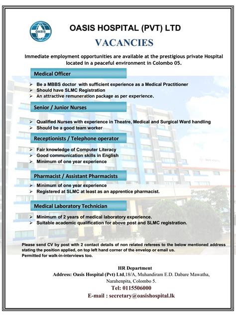 Hospital Vacancies