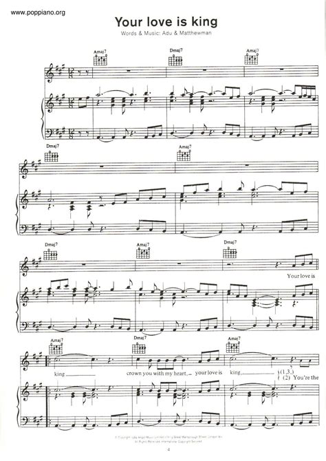 Sade-Your Love Is King Sheet Music pdf, - Free Score Download ★