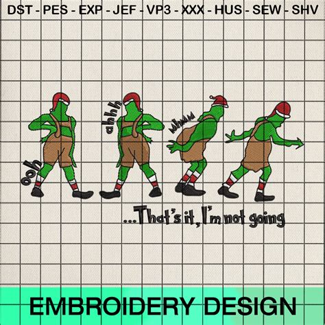 Grinch Grinch Embroidery Design, Merry Christmas Grinch Embroidery Designs - SVGbees