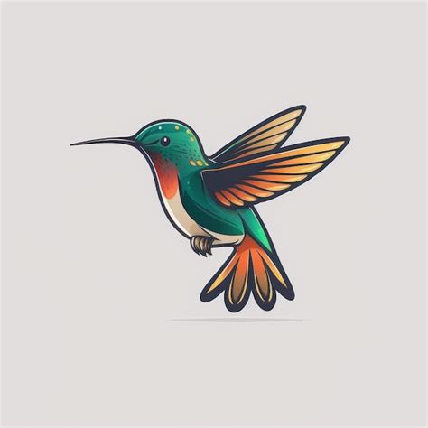 Premium AI Image | A hummingbird with a long beak is flying.