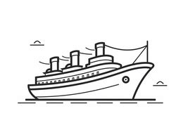 Ship Coloring Adventure - Coloring Page