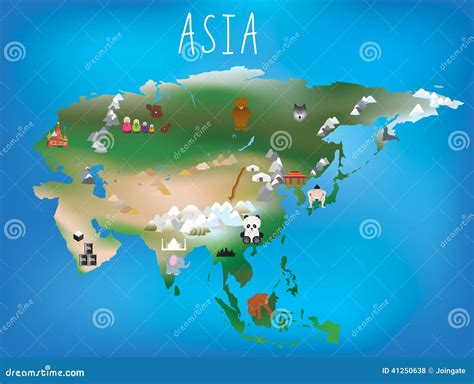 Asia Map Cute