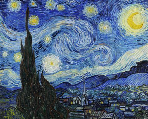 The Starry Night 1889 by Vincent Van Gogh Oil on Canvas | Etsy