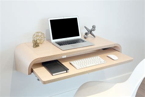 Wall Mounted Computer Desk With Keyboard Tray - Wall Design Ideas