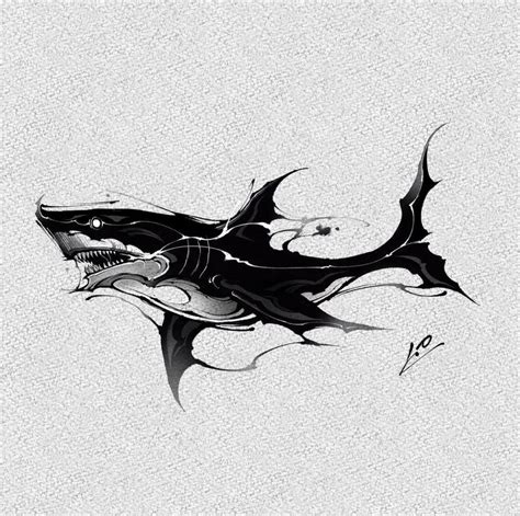 Pin by 𝕳 on ⒷⓁⒶⒸⓀ | Shark tattoos, Dark art tattoo, Hand tattoos for guys