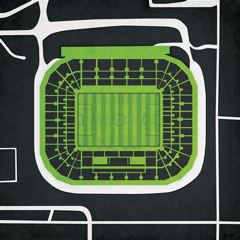 Borussia-Park Map Art by City Prints - The Map Shop