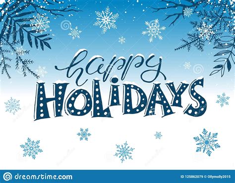 Happy Holidays Greeting Card Stock Vector - Illustration Of with regard ...