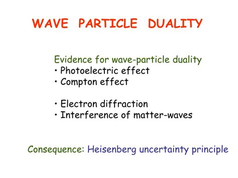 PPT - WAVE PARTICLE DUALITY PowerPoint Presentation, free download - ID ...