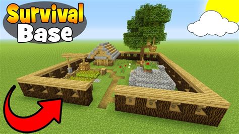 Minecraft Tutorial: How To Make A Small Survival Base "Survival Base" - YouTube