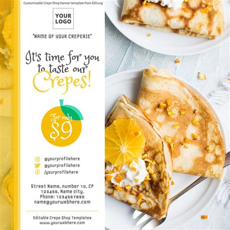 Crepe & Pancake Breakfast Flyer Templates