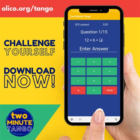 You're invited to do the Two Minute Tango - download our times-tables maths app! - OLICO Maths ...