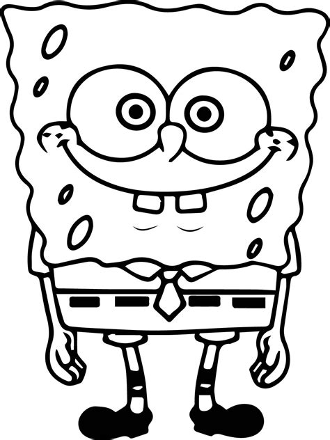 Sponge Sunger Bob Comic Happy Coloring Page - Wecoloringpage.com | Spongebob drawings, Cute easy ...