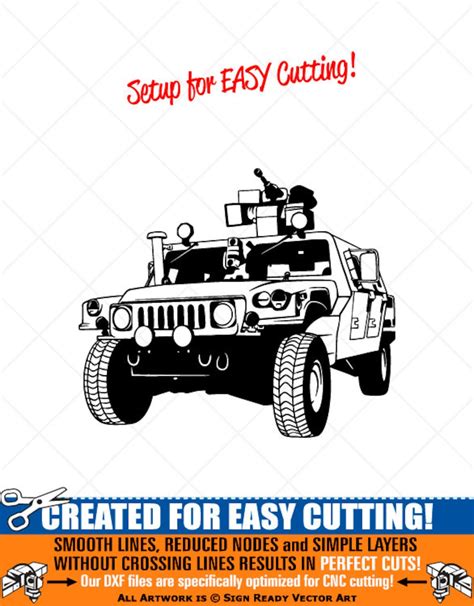 Humvee SVG, Clipart vector Clip Art Graphics Image Download-cut Ready Files-military Hmmwv ...