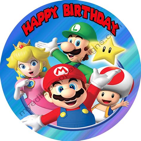 Super Mario Cake Topper Printable