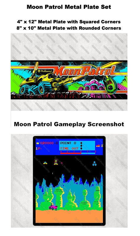 Moon Patrol Arcade Game Marquee 4x12 & Gameplay | Etsy