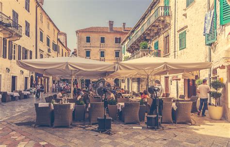 Kotor old town | A street cafe in the Old Town of Kotor, Mon… | Emil ...