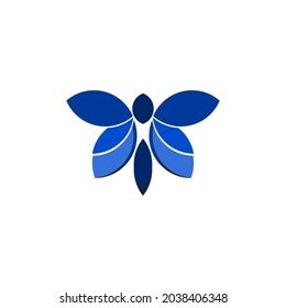 Blue Butterfly Logo Icon Vector Concept Stock Vector (Royalty Free ...